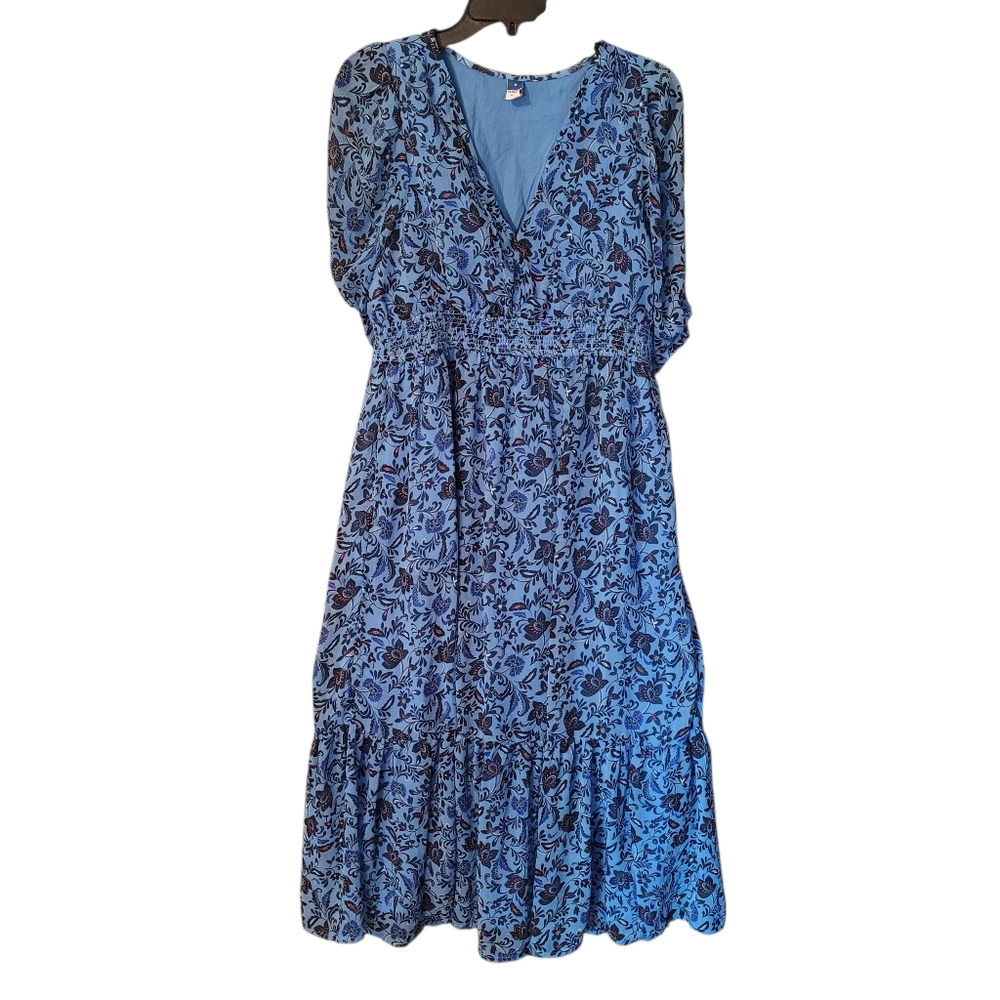 Old Navy empire waist floral print baby doll midi dress - M.       L55